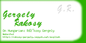 gergely rakosy business card